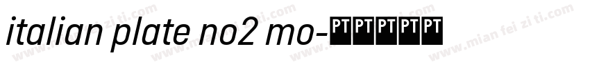 italian plate no2 mo字体转换